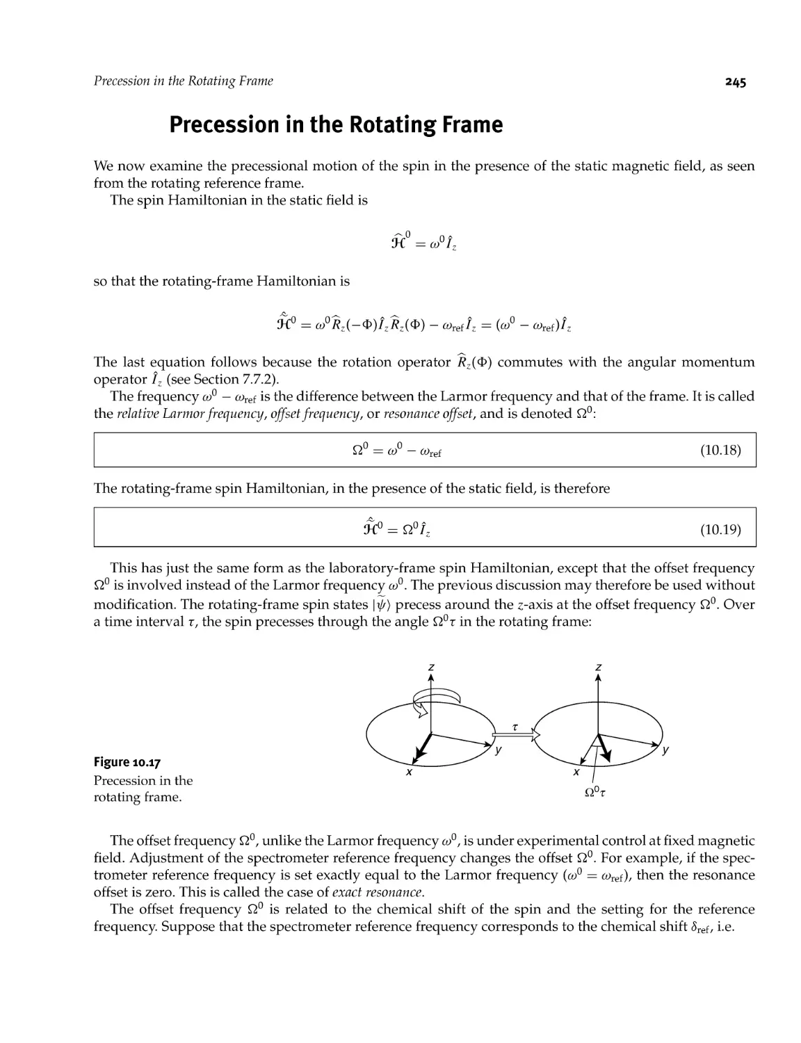 10.7 Precession in the Rotating Frame