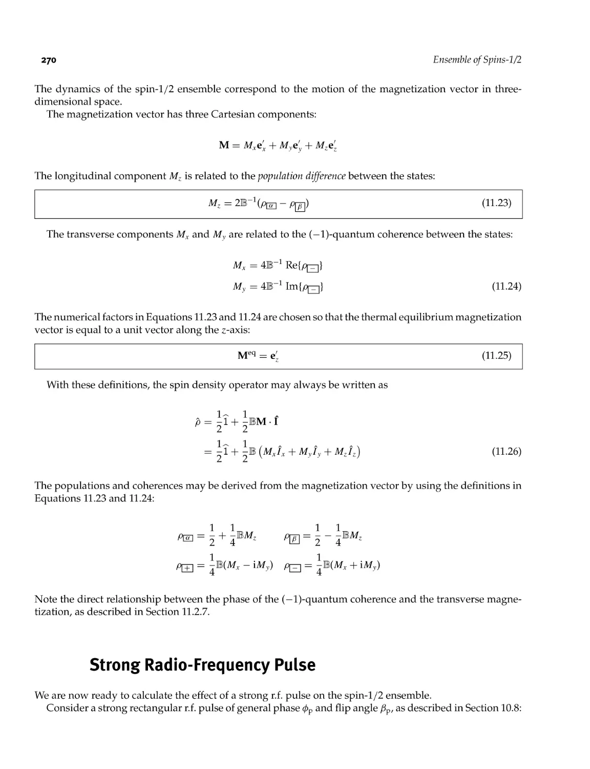 11.6 Strong Radio-Frequency Pulse