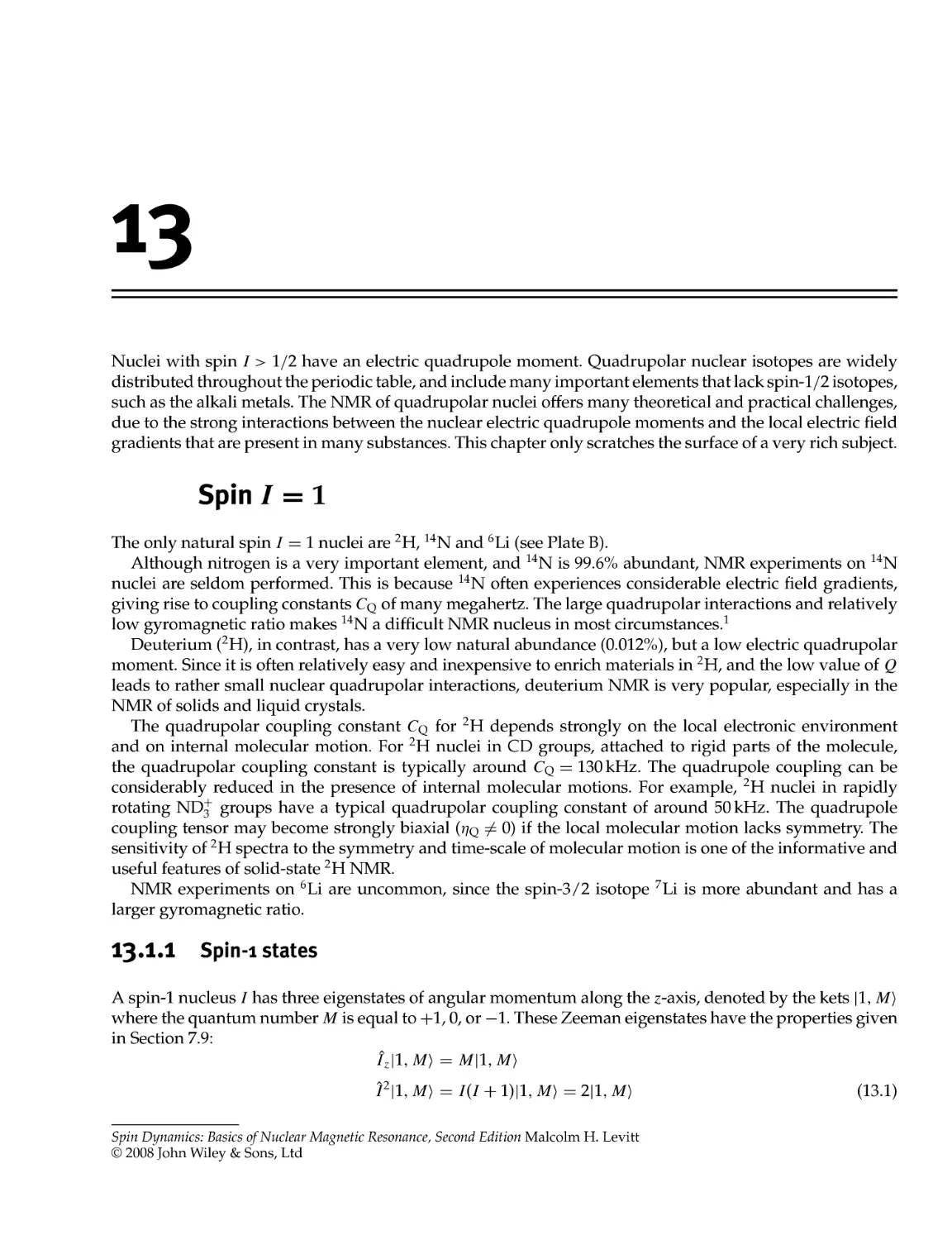 13 Quadrupolar Nuclei