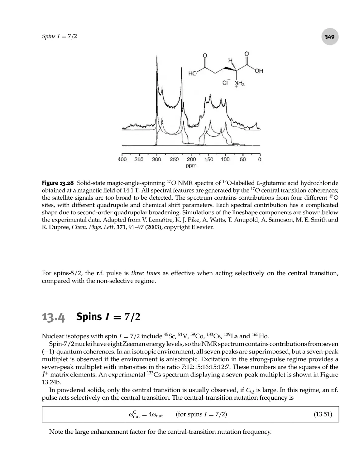 13.4 SpinsI= 7/2