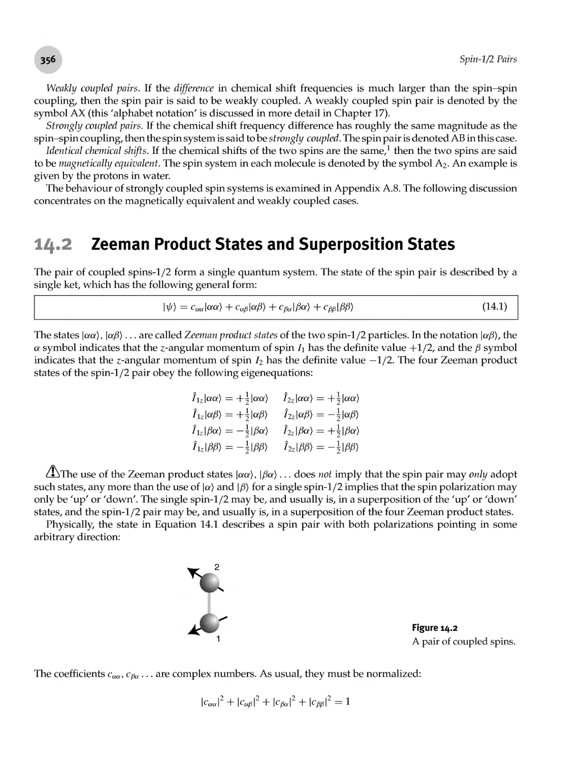 14.2 Zeeman Product States and Superposition States