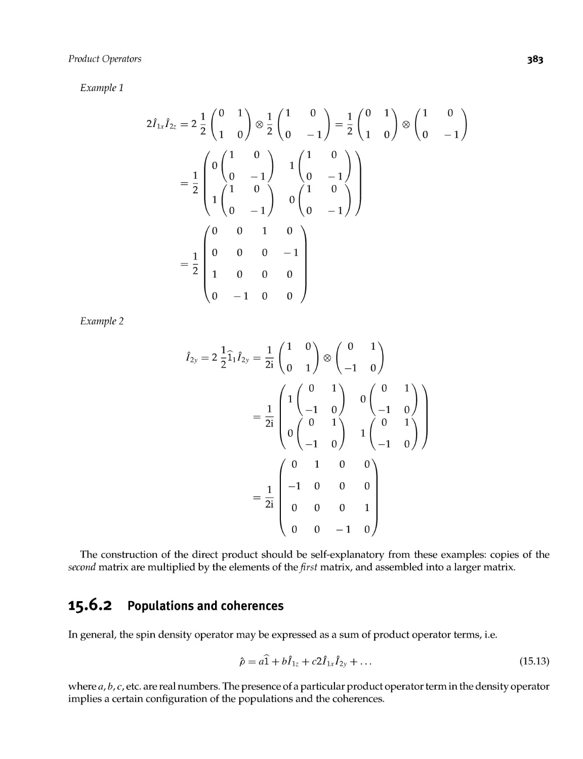 15.6.2 Populations and coherences