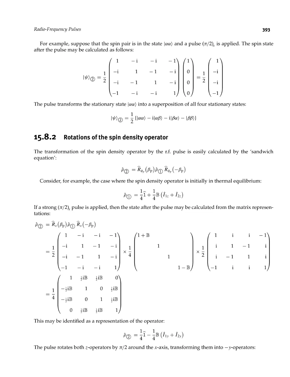 15.8.2 Rotations of the spin density operator