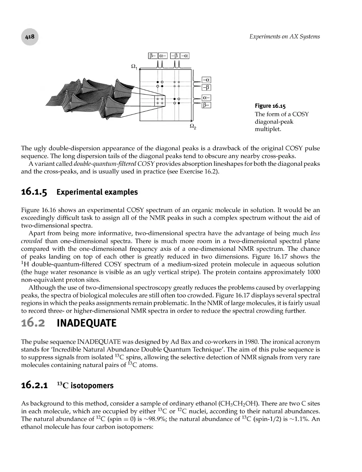 16.1.5 Experimental examples
16.2 INADEQUATE