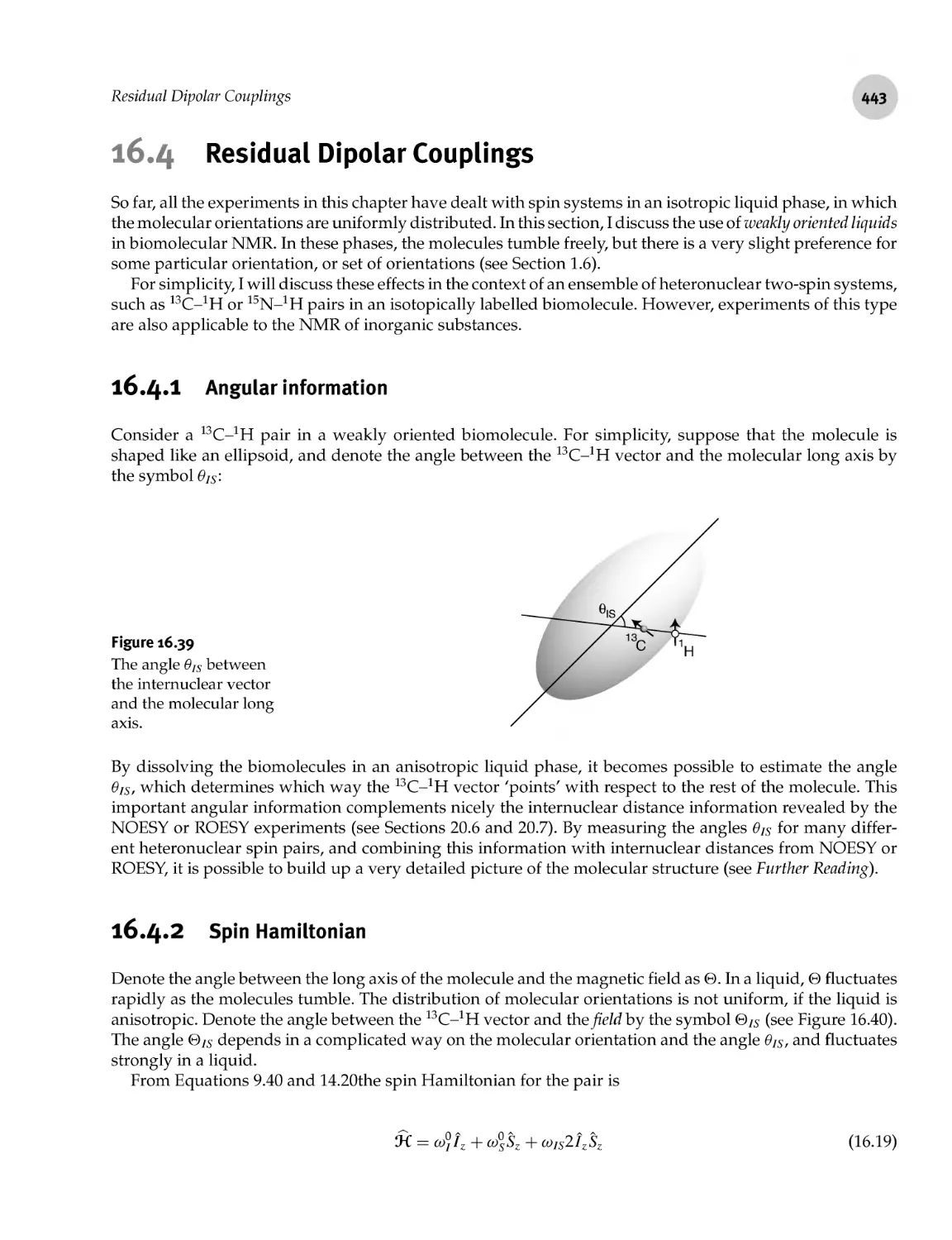 16.4 Residual Dipolar Couplings
16.4.2 Spin Hamiltonian