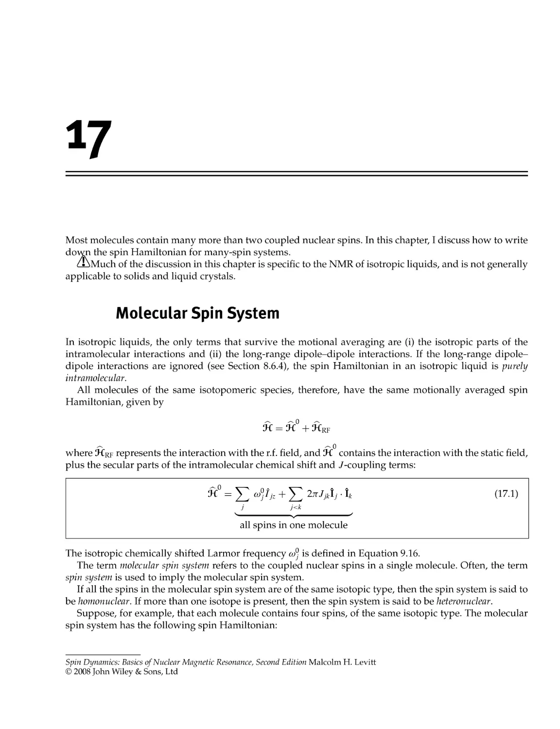 17 Many-Spin Systems