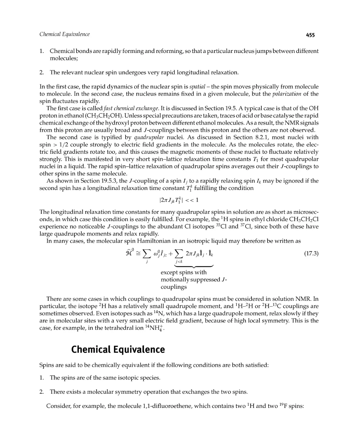 17.4 Chemical Equivalence