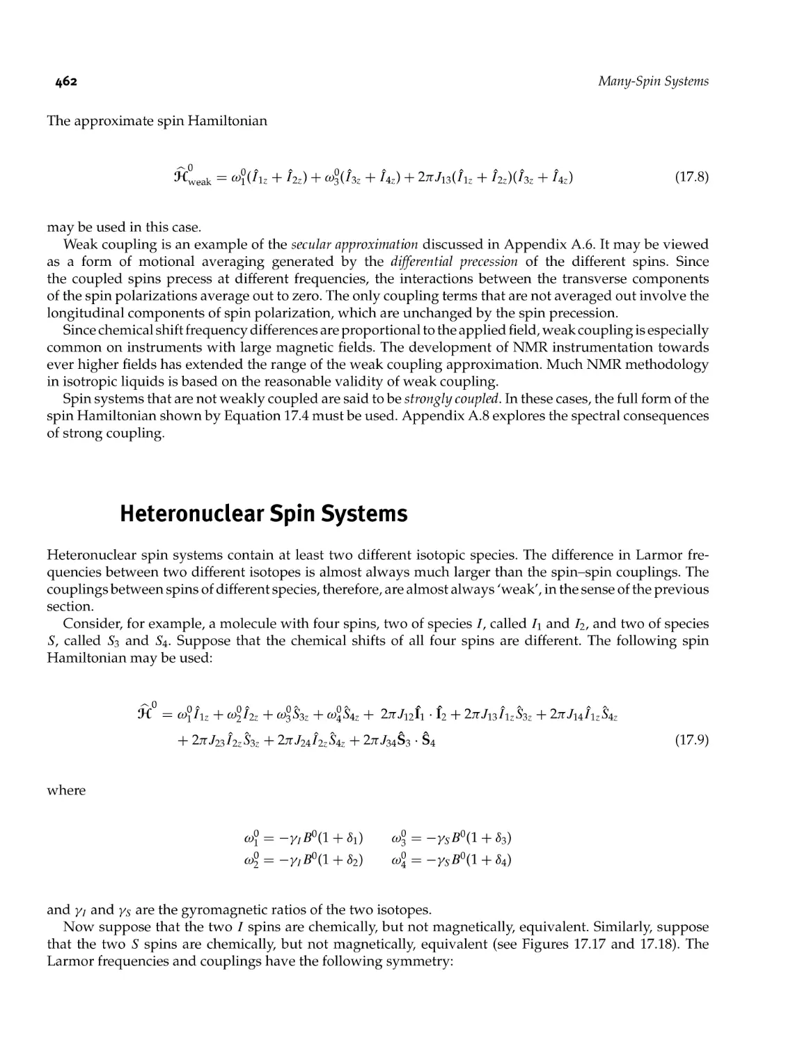 17.7 Heteronuclear Spin Systems