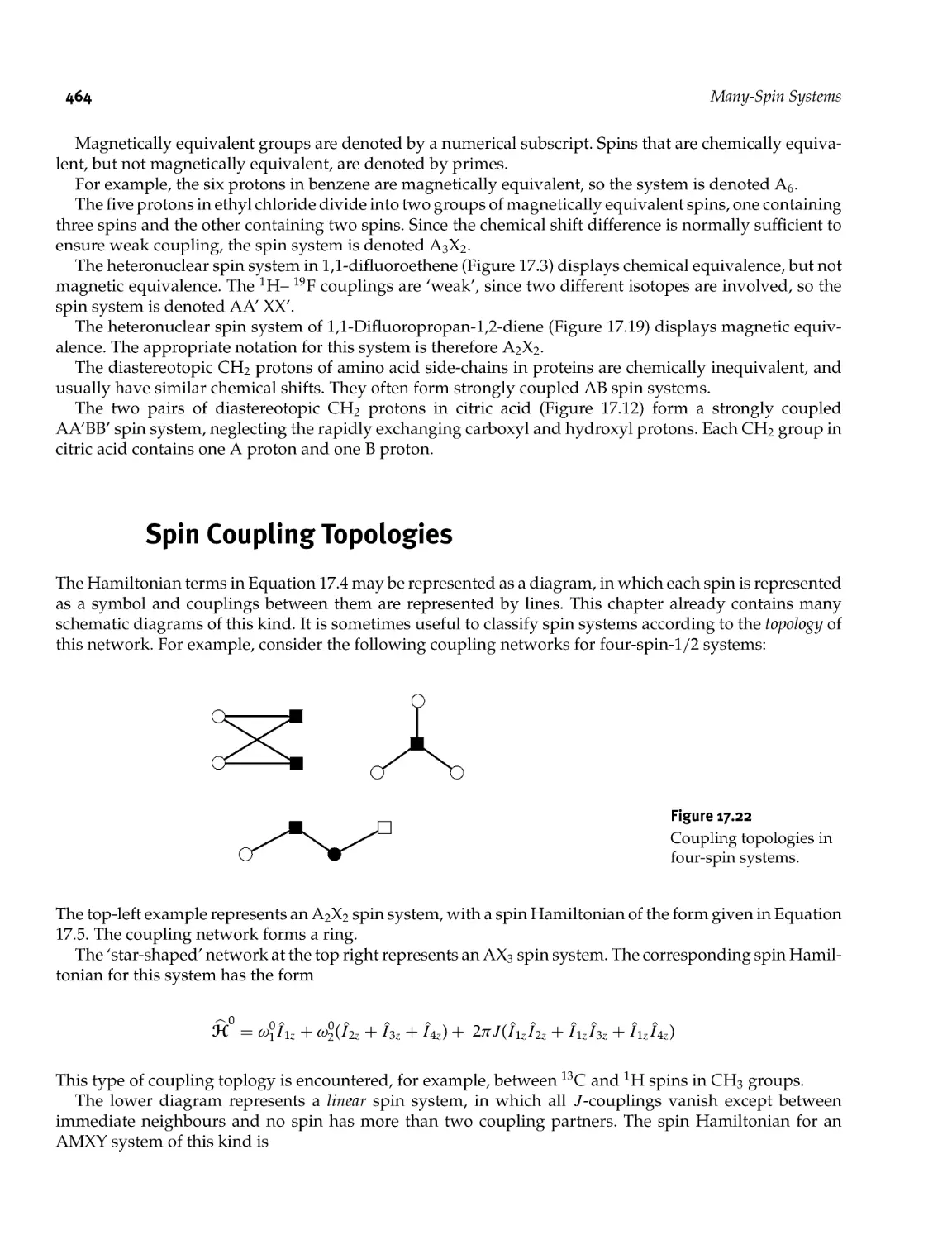 17.9 Spin Coupling Topologies