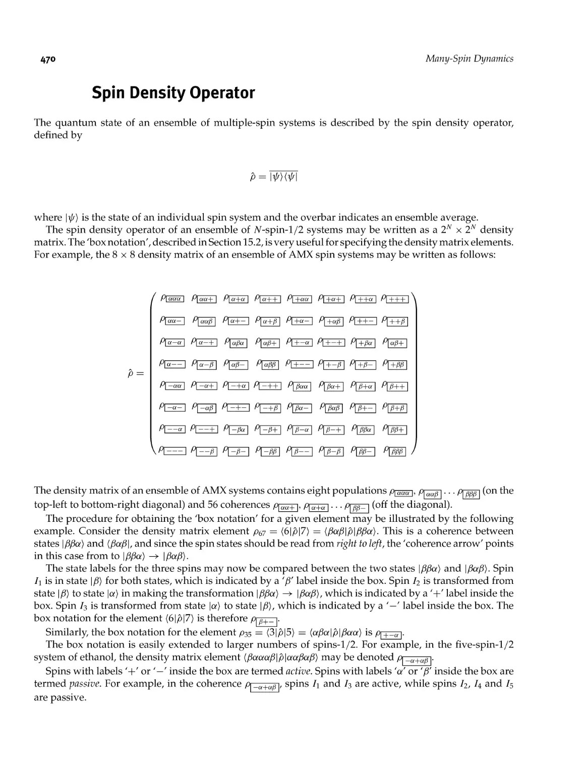 18.4 Spin Density Operator