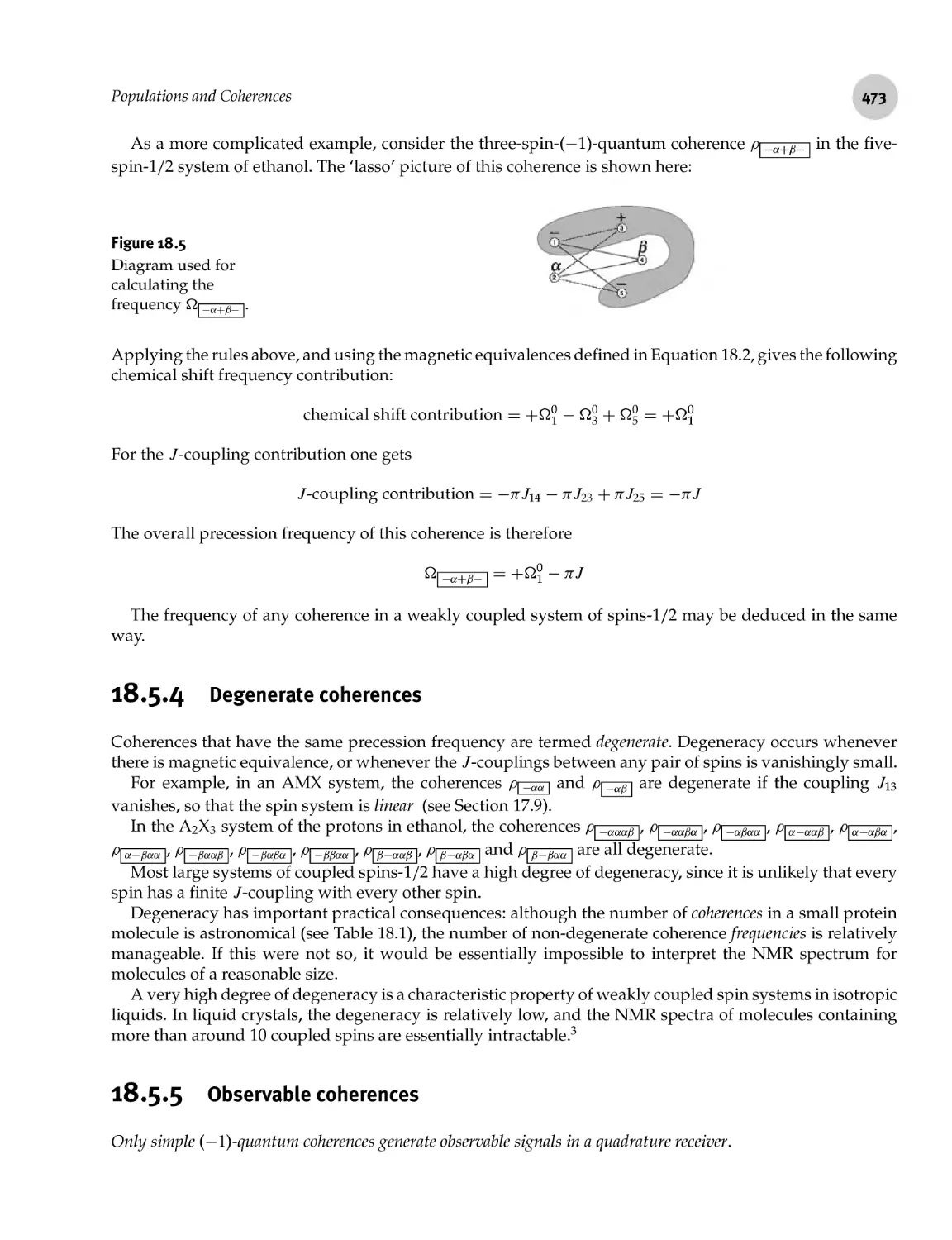 18.5.4 Degenerate coherences
18.5.5 Observable coherences