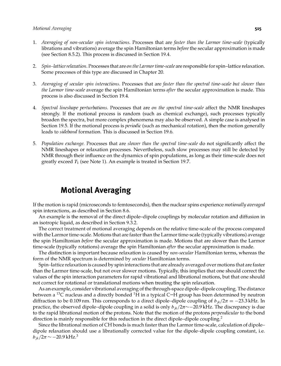 19.4 Motional Averaging