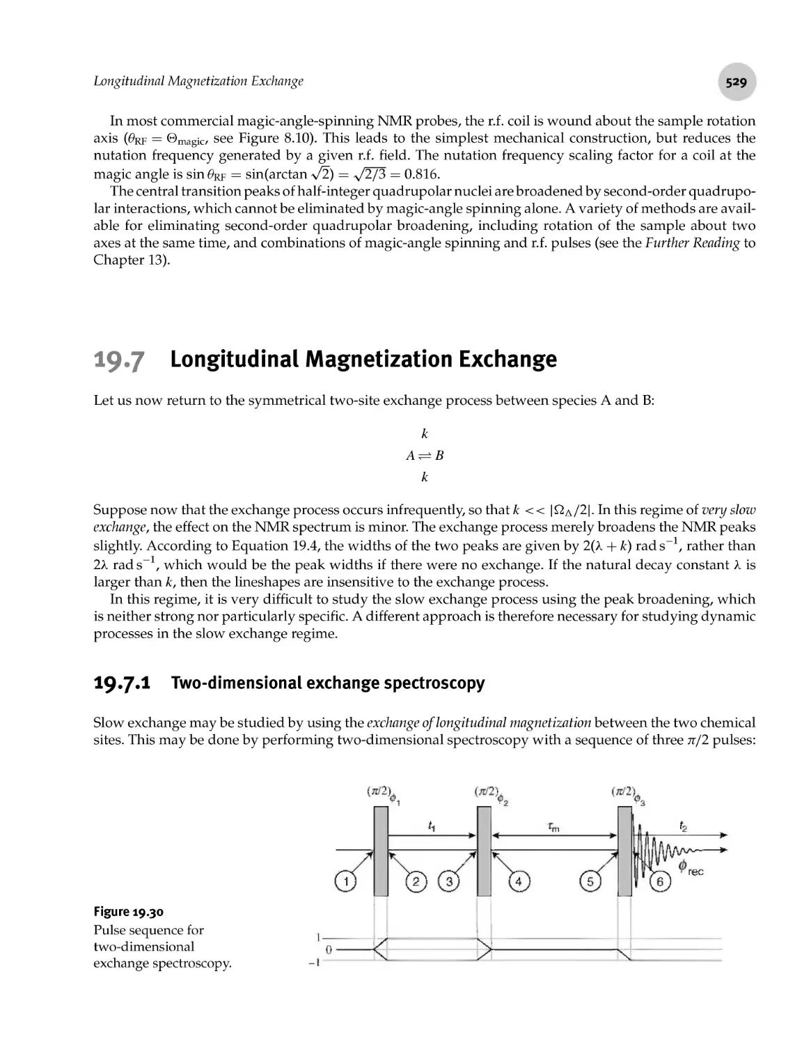 19.7 Longitudinal Magnetization Exchange