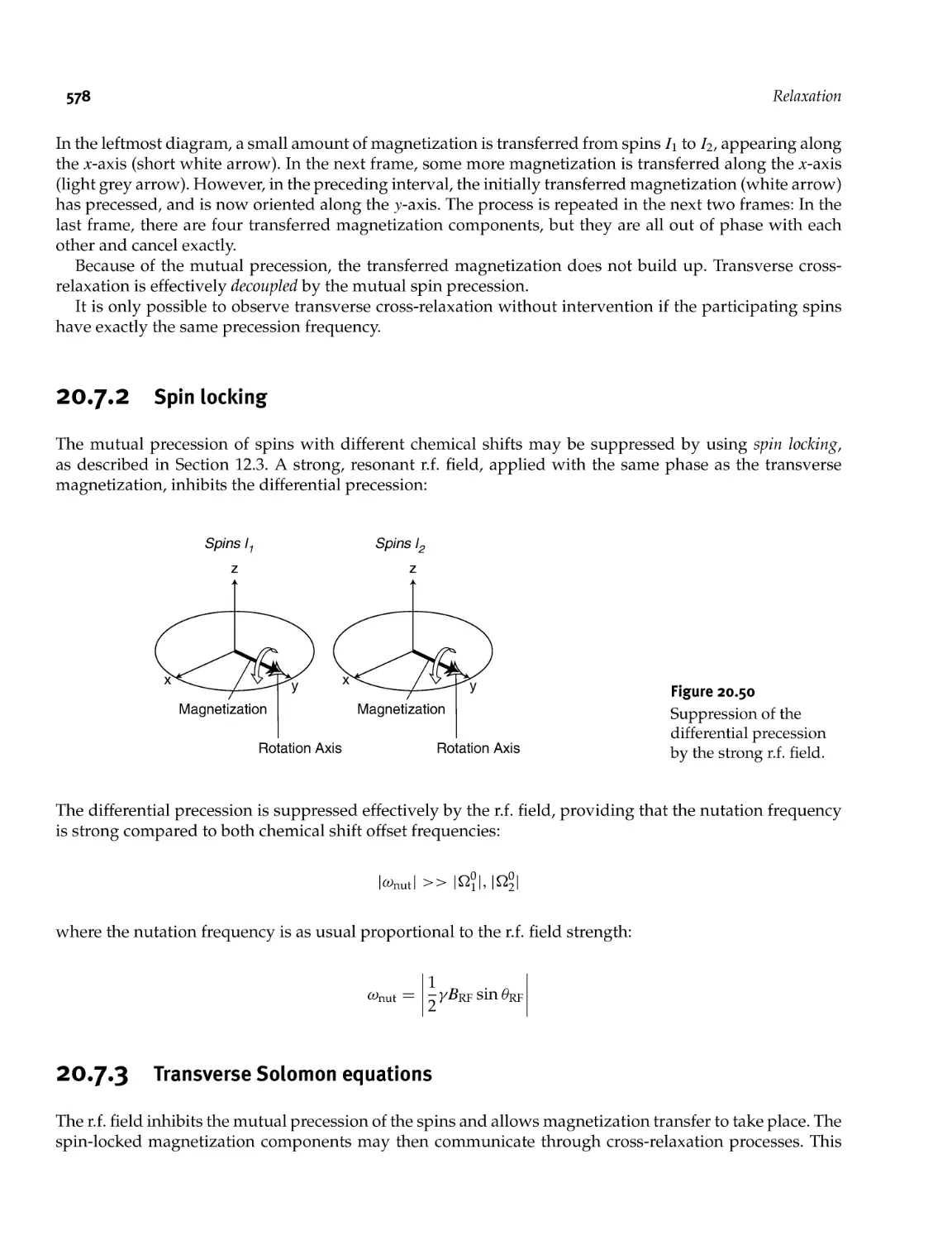 20.7.2 Spin locking
20.7.3 Transverse Solomon equations