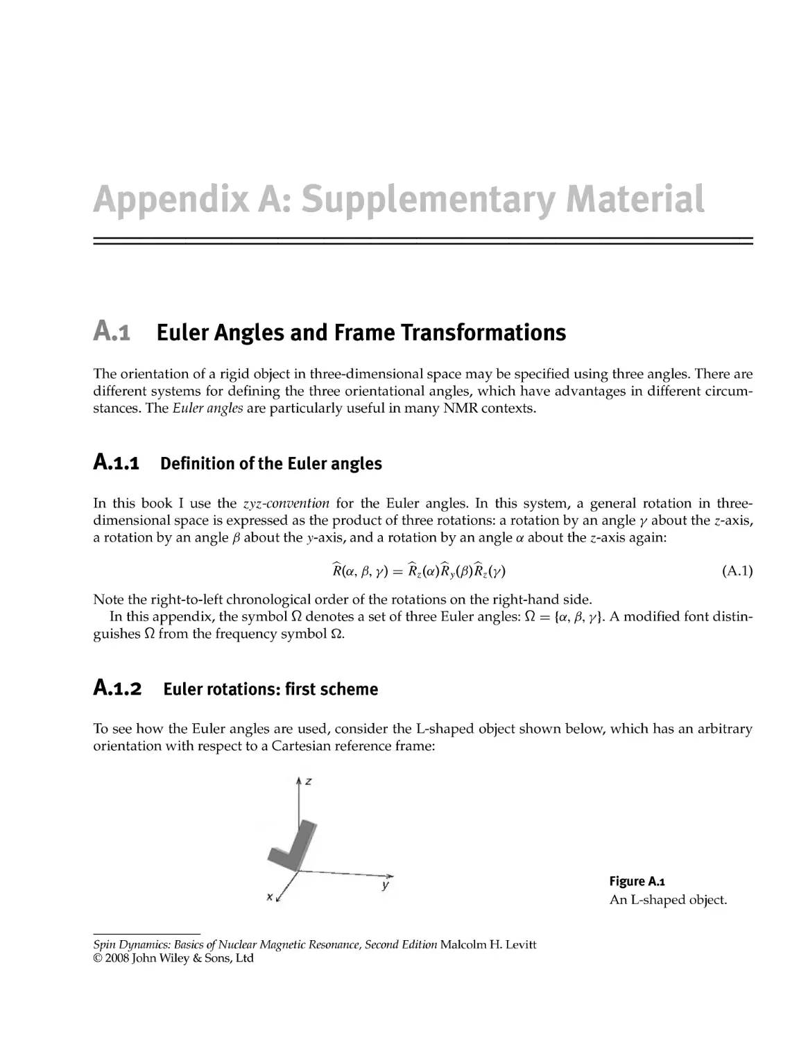 A.1.2 Euler rotations: first scheme