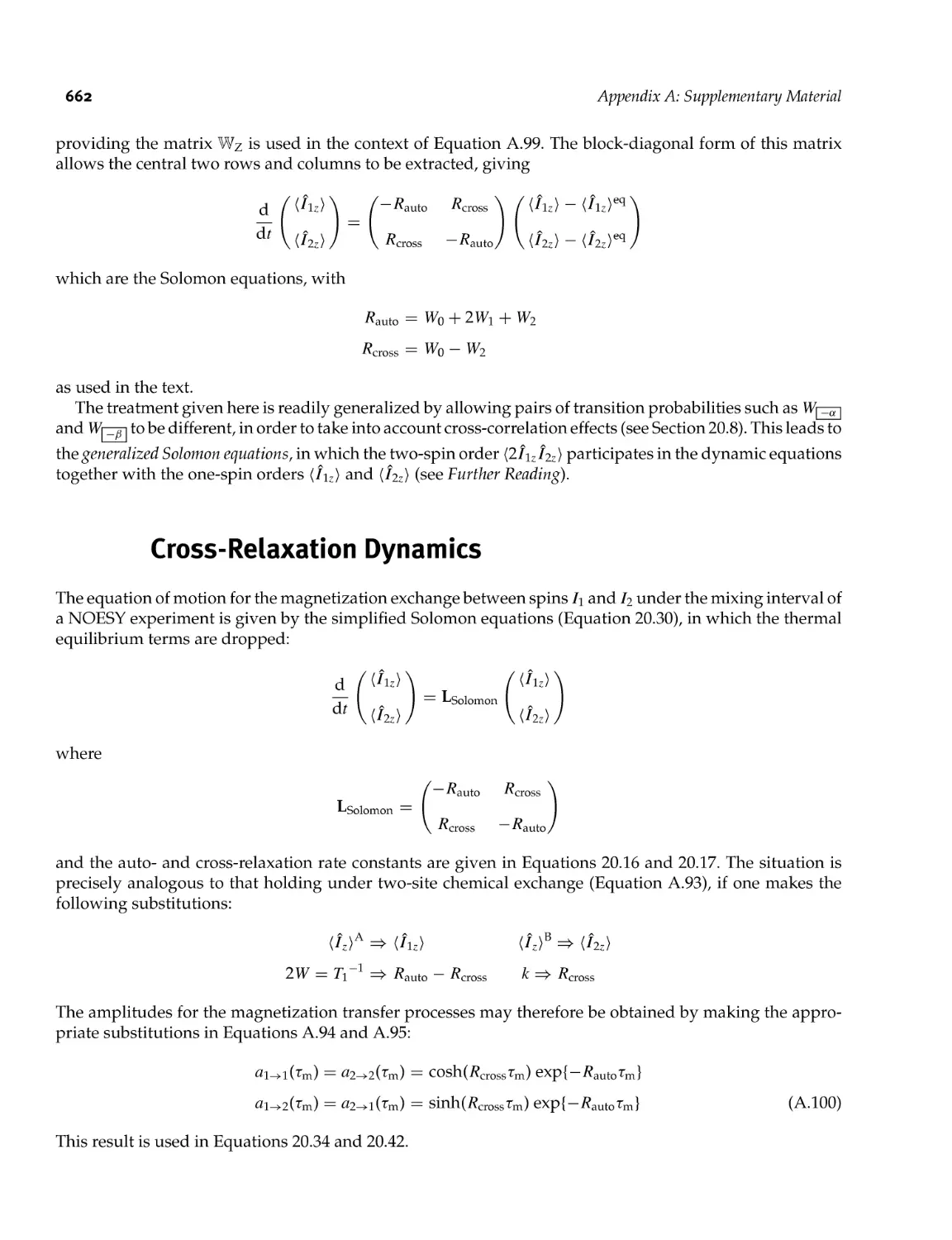 A.16 Cross-Relaxation Dynamics