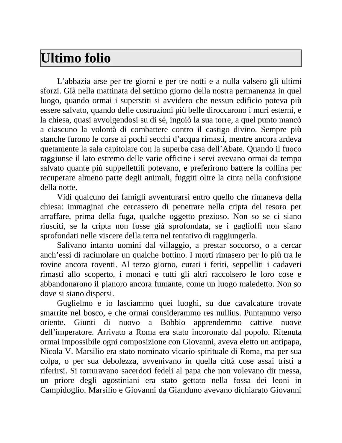 Ultimo folio