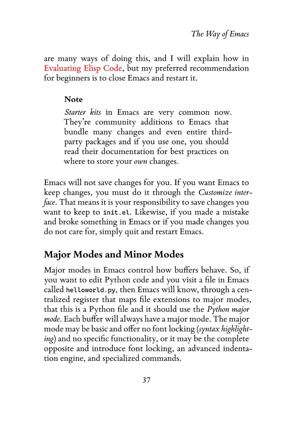 Major Modes and Minor Modes