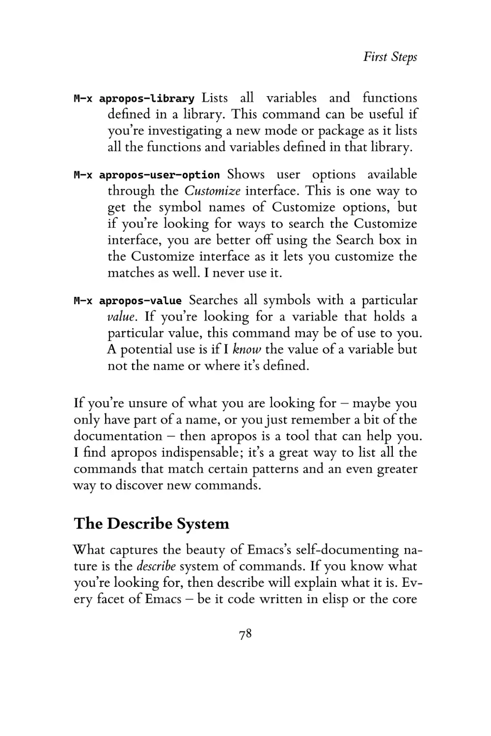 The Describe System