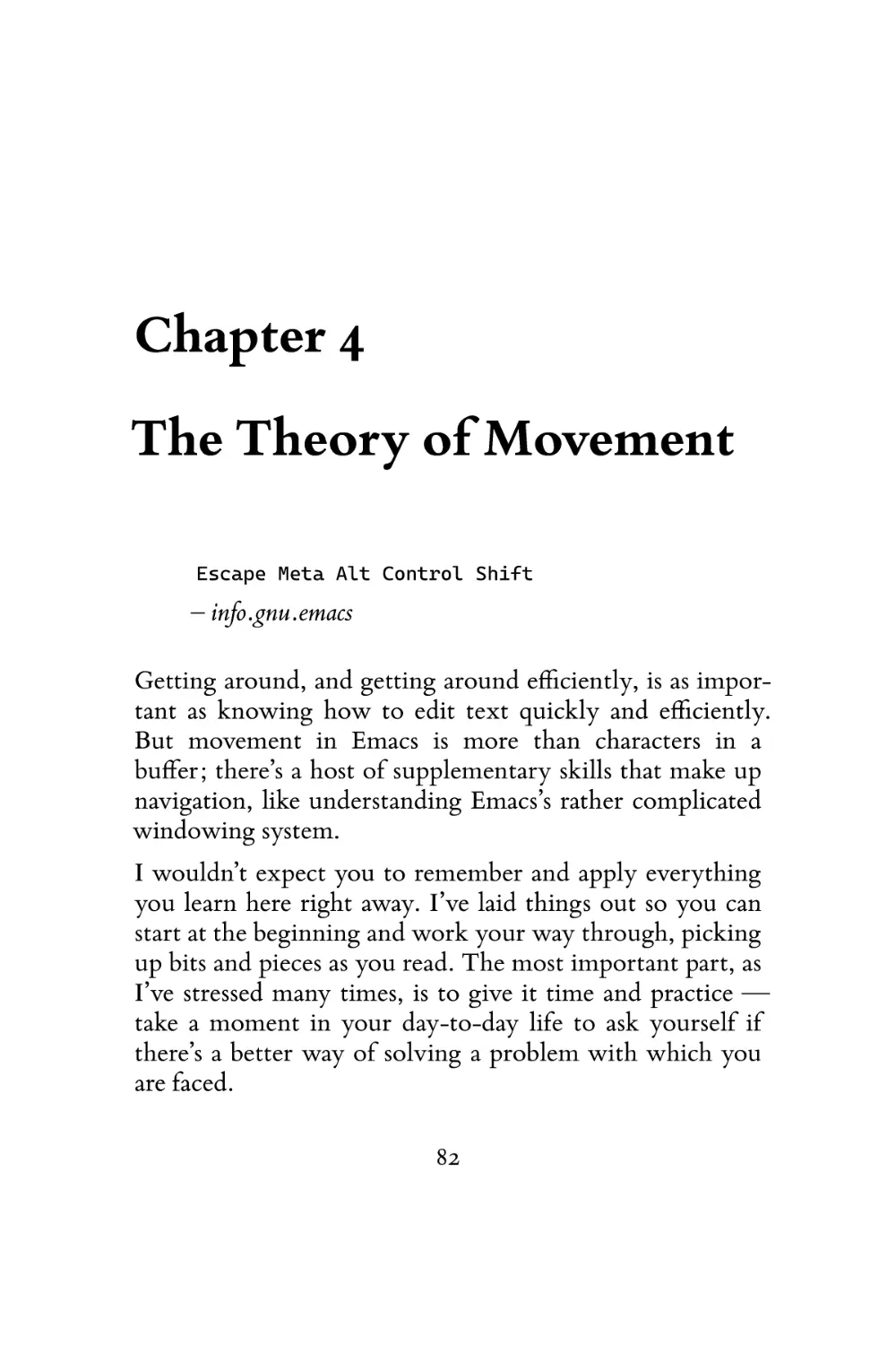The Theory of Movement