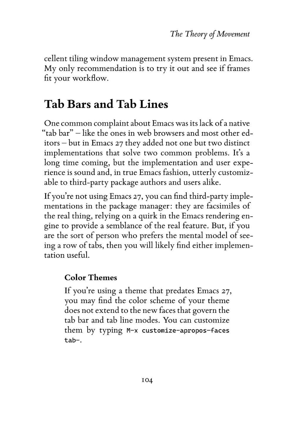Tab Bars and Tab Lines
