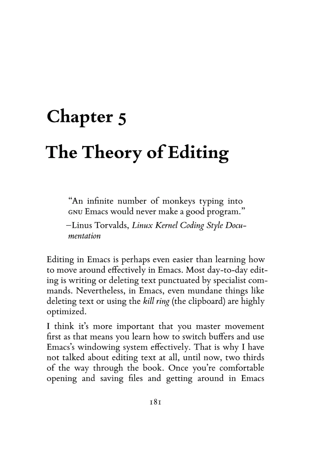 The Theory of Editing