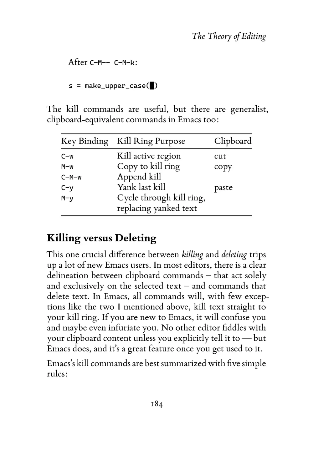 Killing versus Deleting