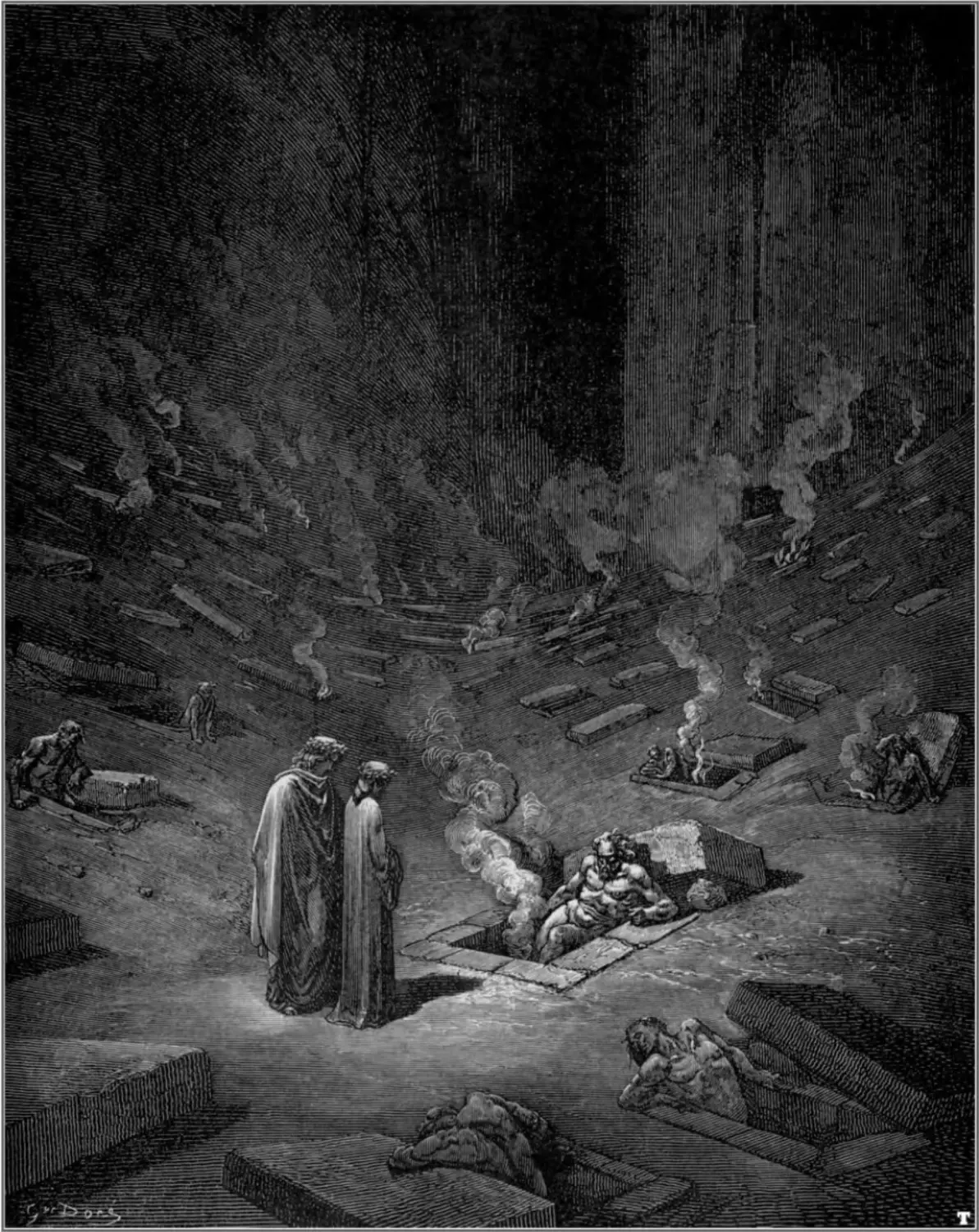 gustave_dore_dante_burning_graves_the_heresiarchs