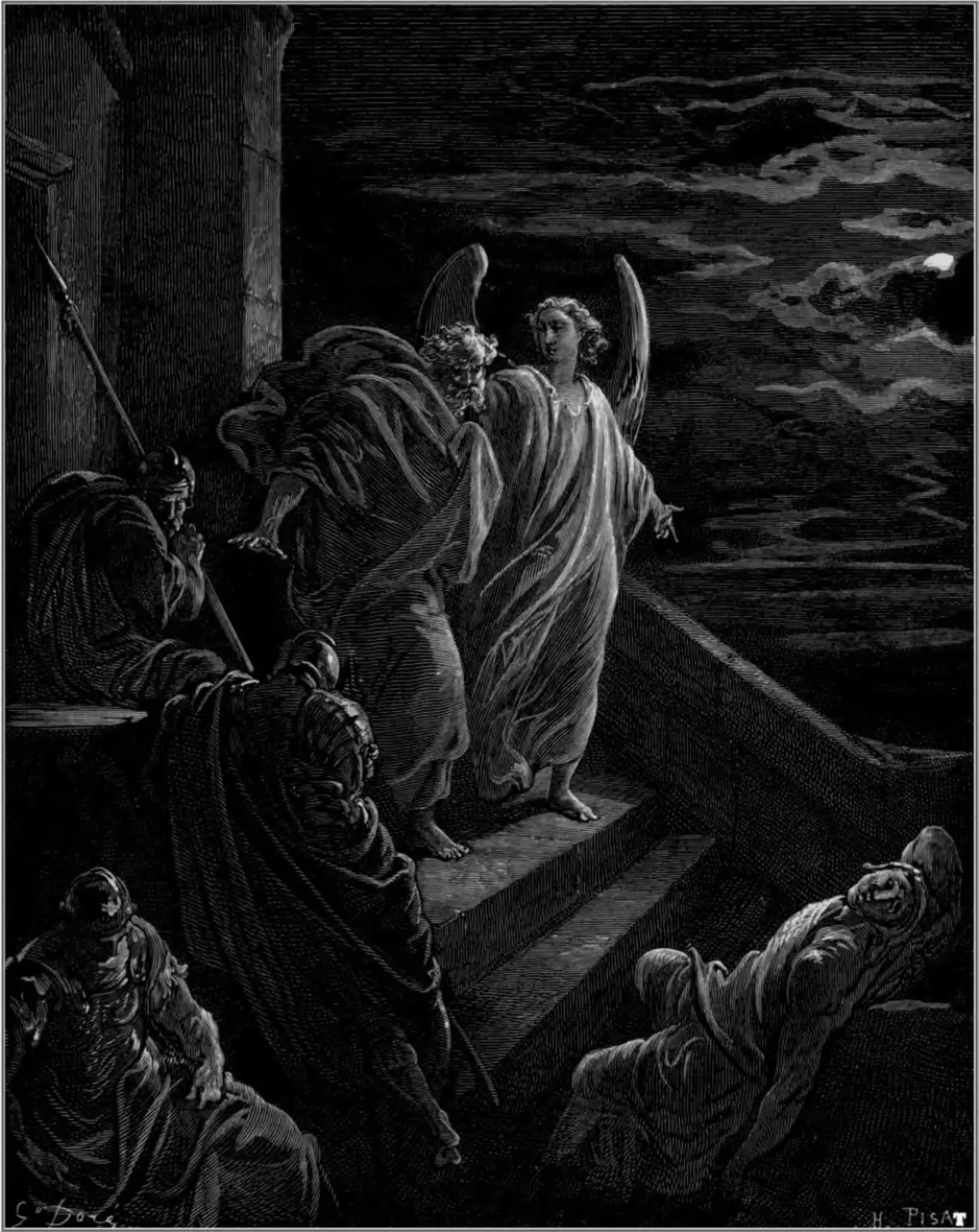 gustave_dore_bibel_st_peter_delivered_from_prison