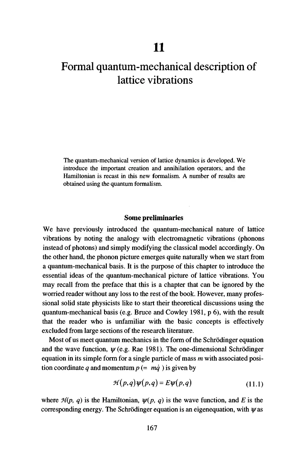 Formal quantum-mechanical description of lattice vibrations