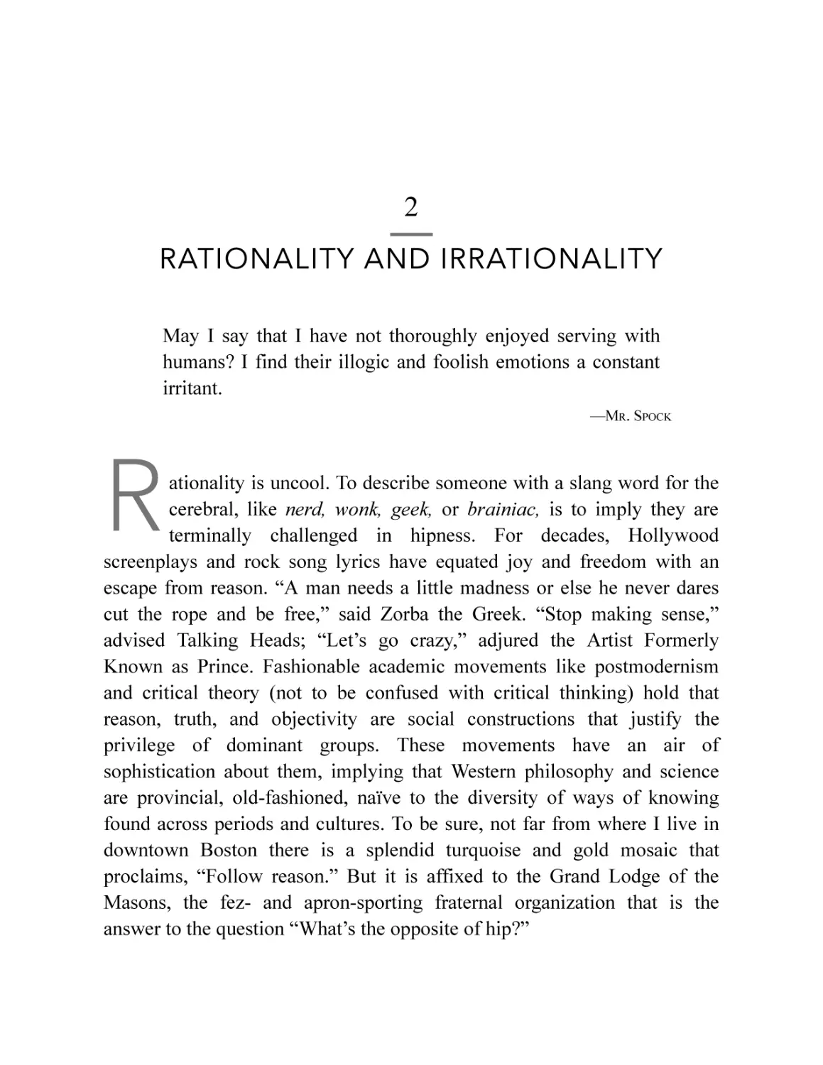 2. Rationality and Irrationality