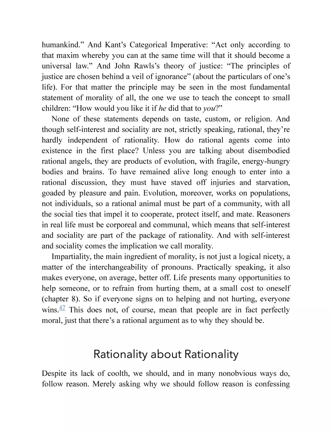 Rationality about Rationality