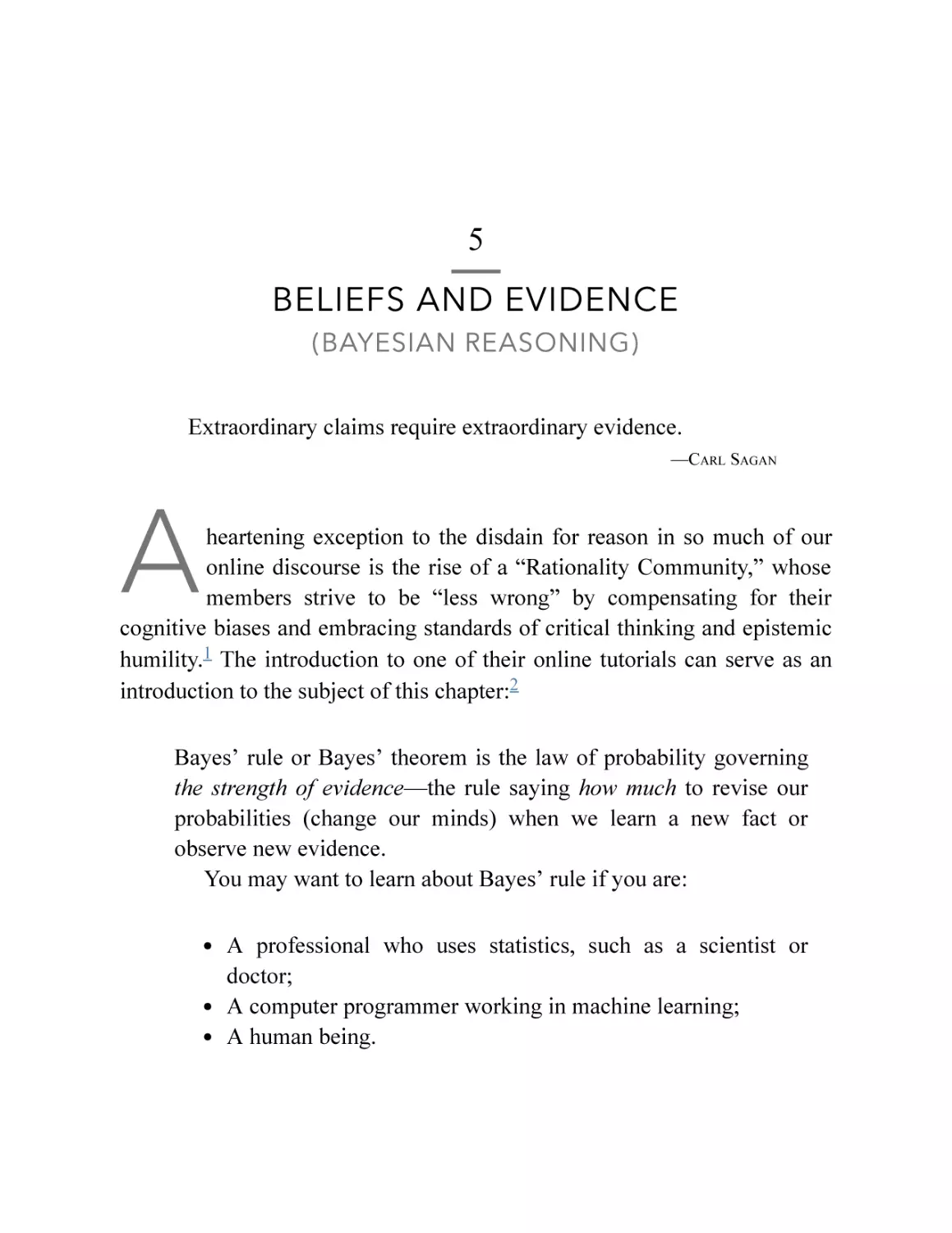 5. Beliefs and Evidence (Bayesian Reasoning)