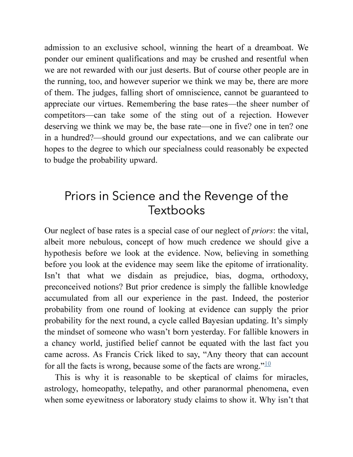 Priors in Science and the Revenge of the Textbooks