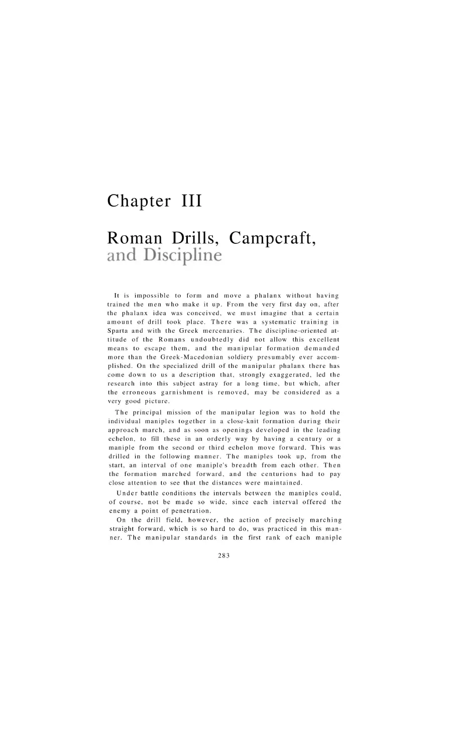 Roman Drill, Campcraft, and Discipline