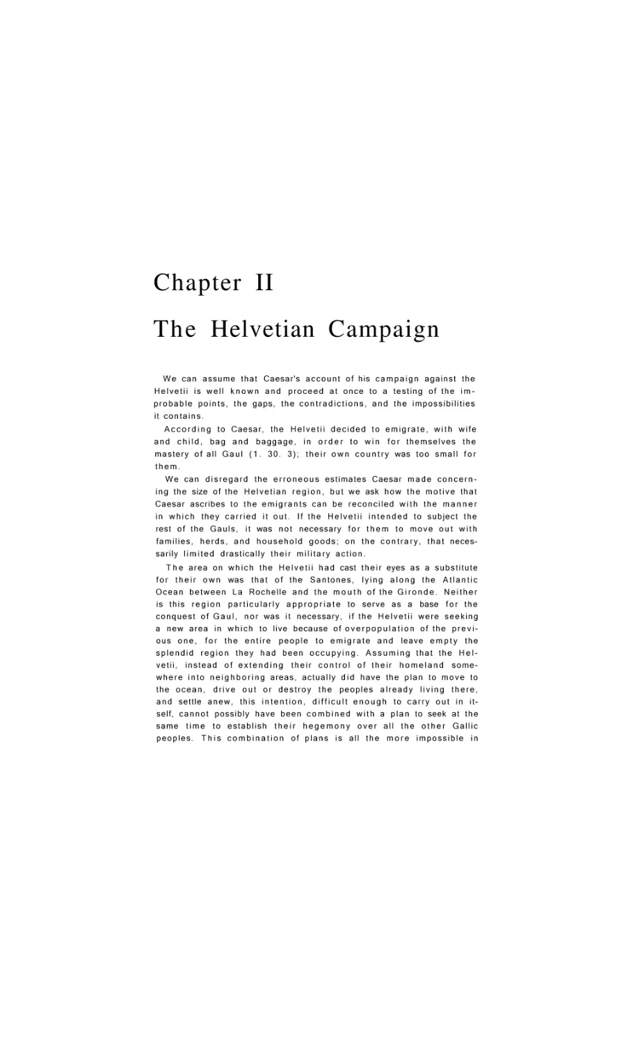 The Helvetian Campaign