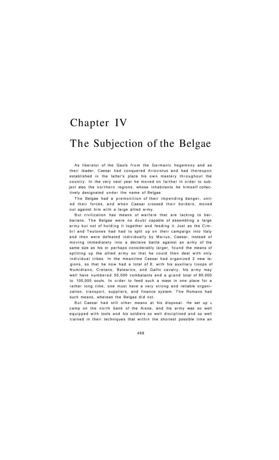 The Subjection of the Belgae