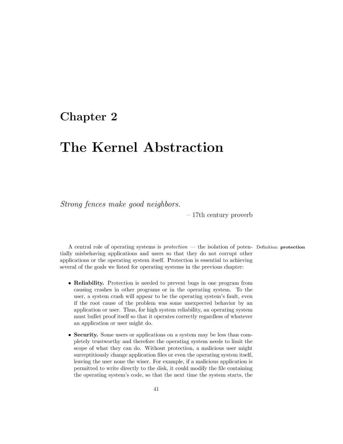 The Kernel Abstraction