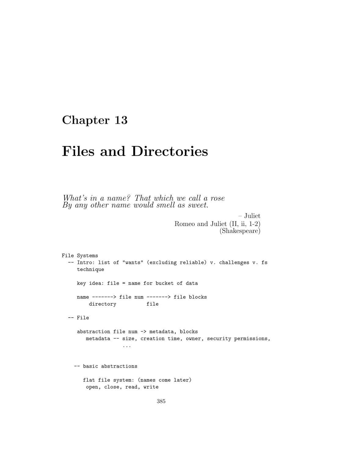 Files and Directories