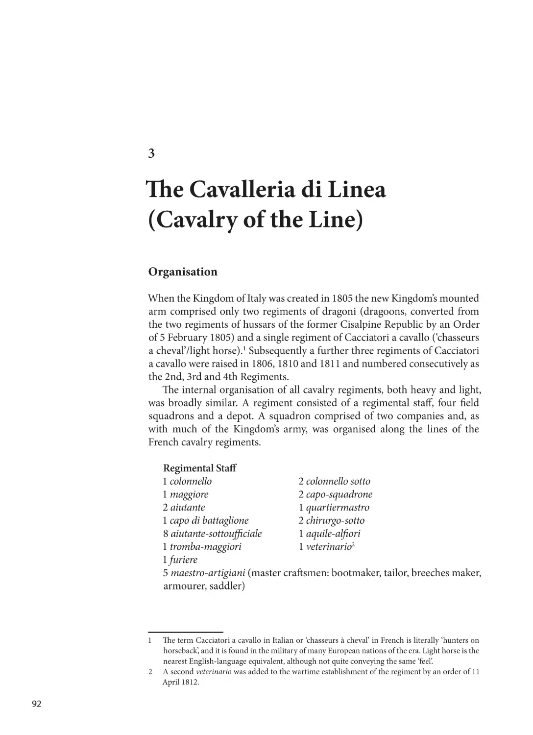 3. Cavalleria di Linea (Cavalry of the Line)