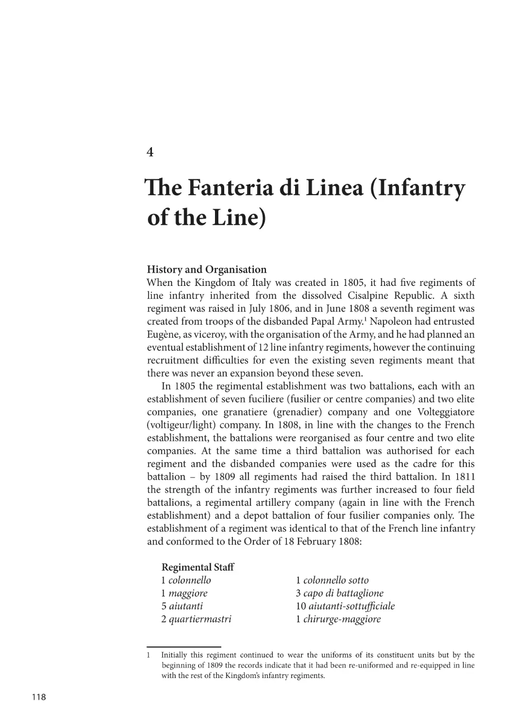 4. Fanteria di Linea (Infantry of the Line)