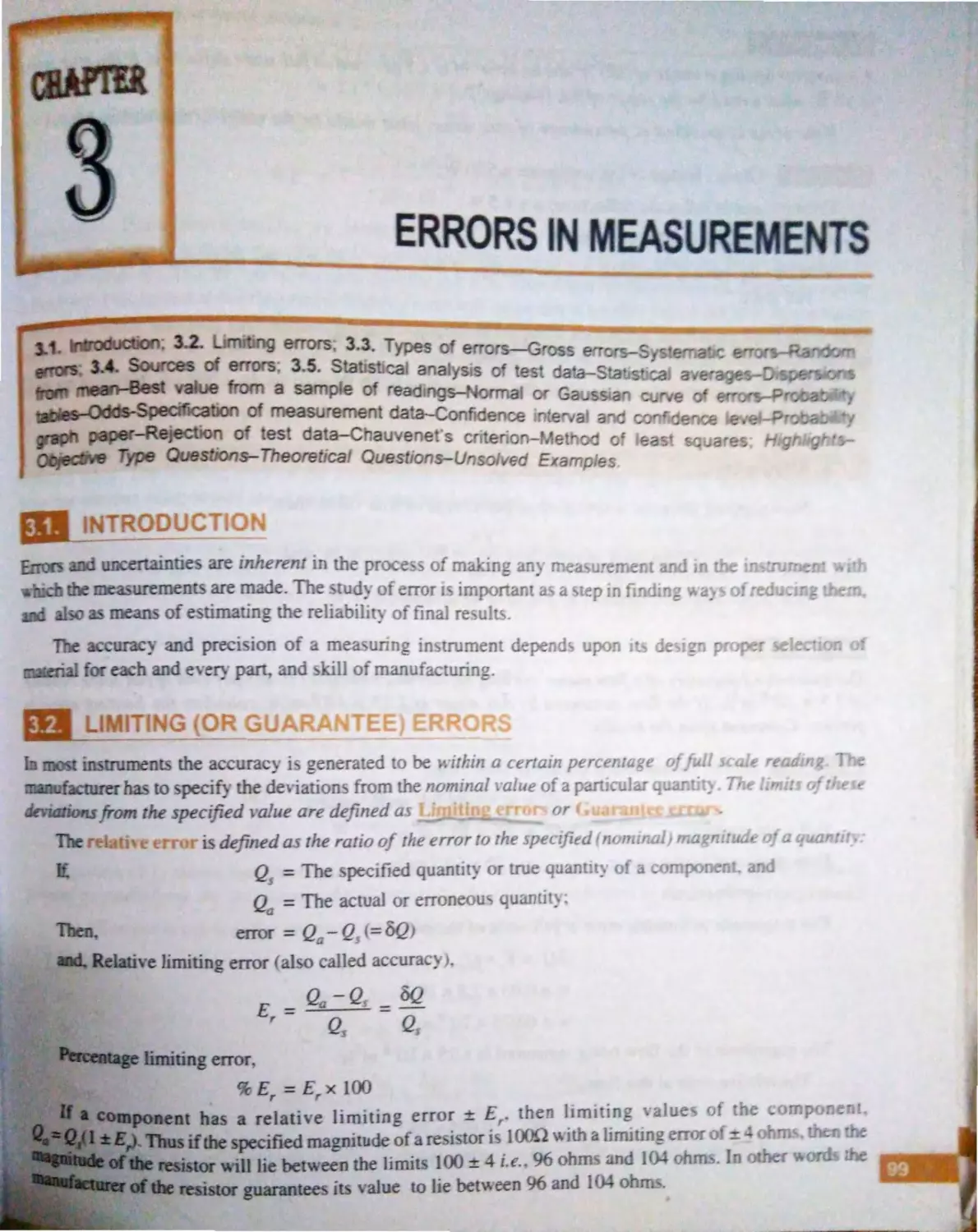 3. Errors in Measurement