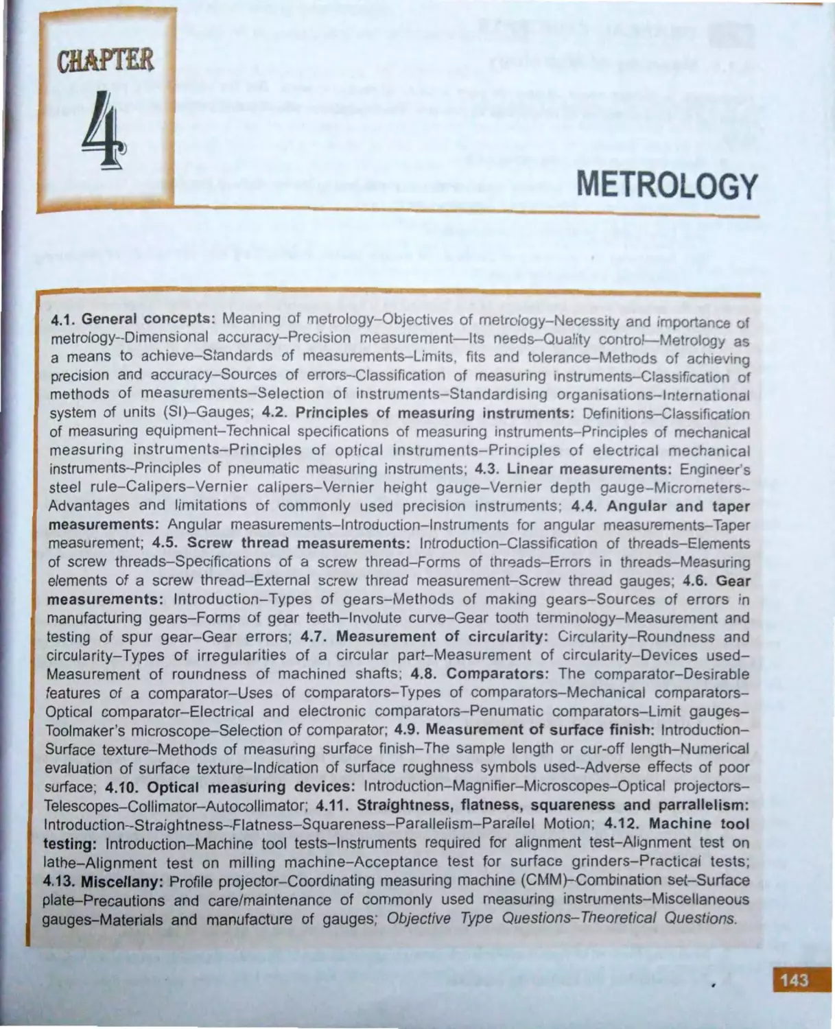 4. Metrology