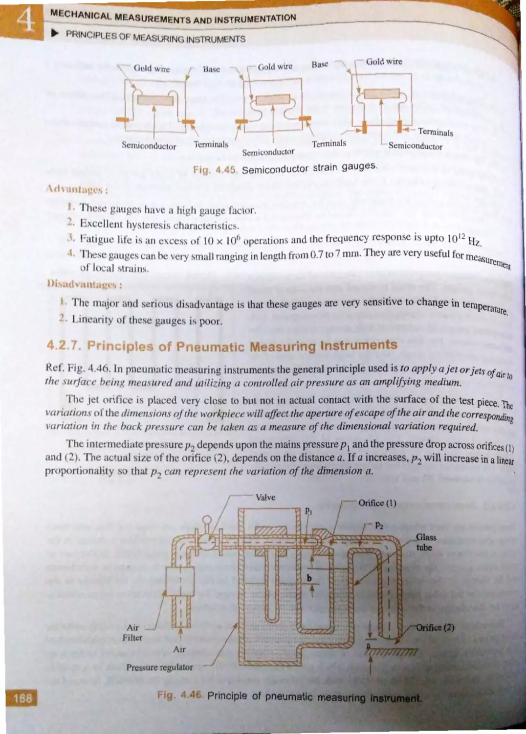 4.2.7. Principles of Pneumatic Measuring Instruments