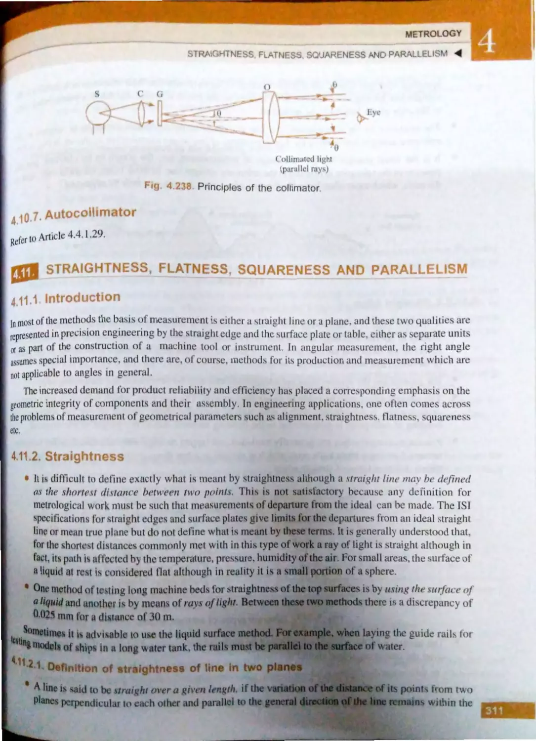 4.10.7. Autocollimator
4.11. Straightness, Flatness, Squareness and Parallelism
4.11.2. Straightness