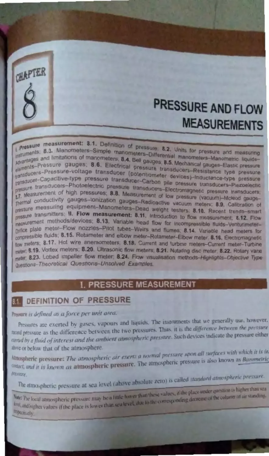8. Pressure and Flow Measurement
