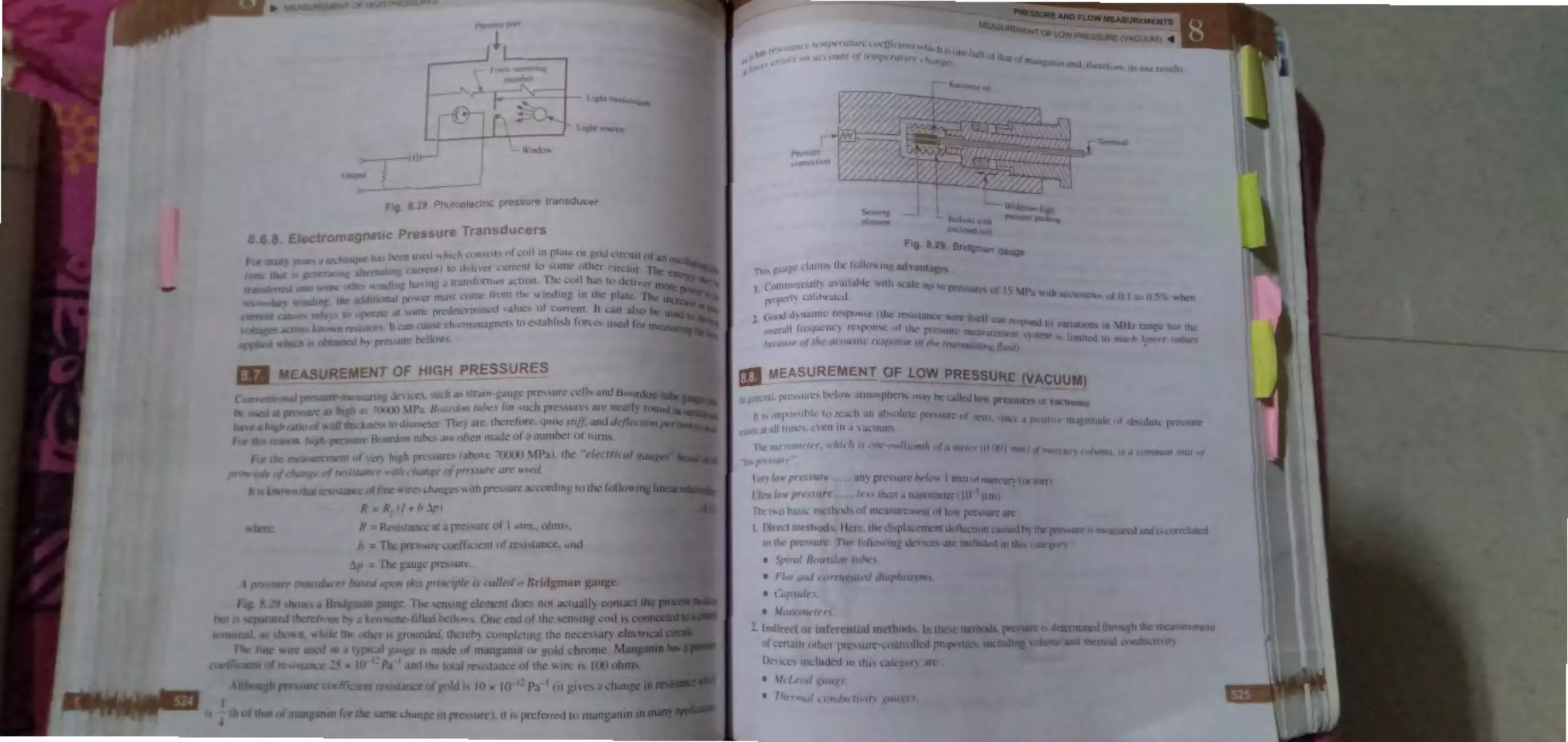 8.6.8. Electroctromagnetic Pressure Transducers
8.7. Measurement of High Pressures