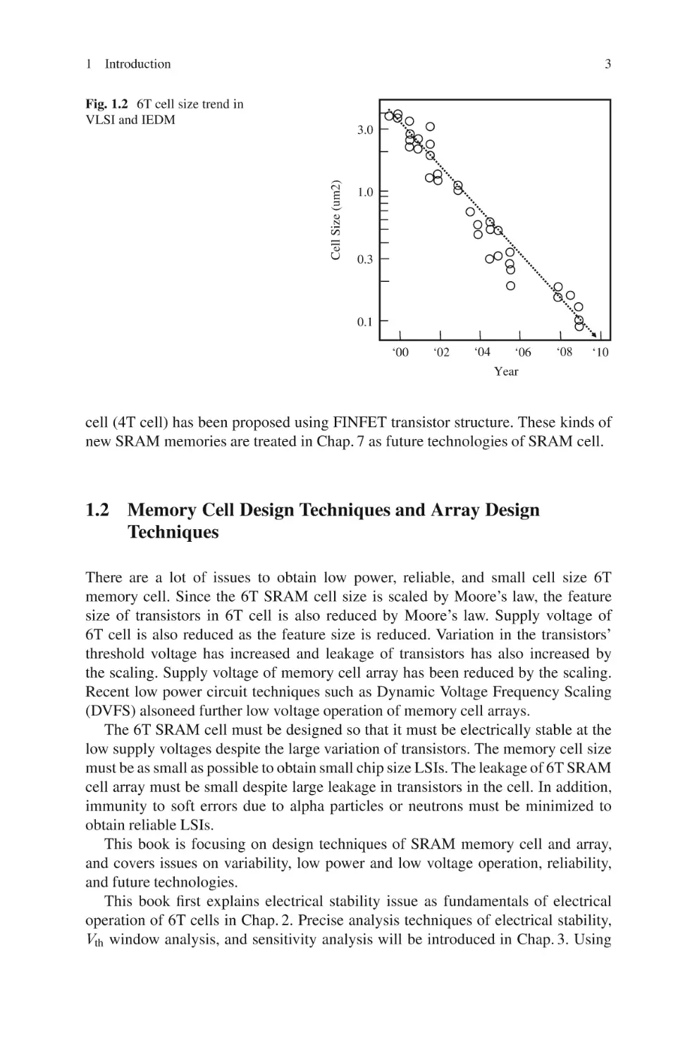 1.2 Memory Cell Design Techniques and Array Design Techniques