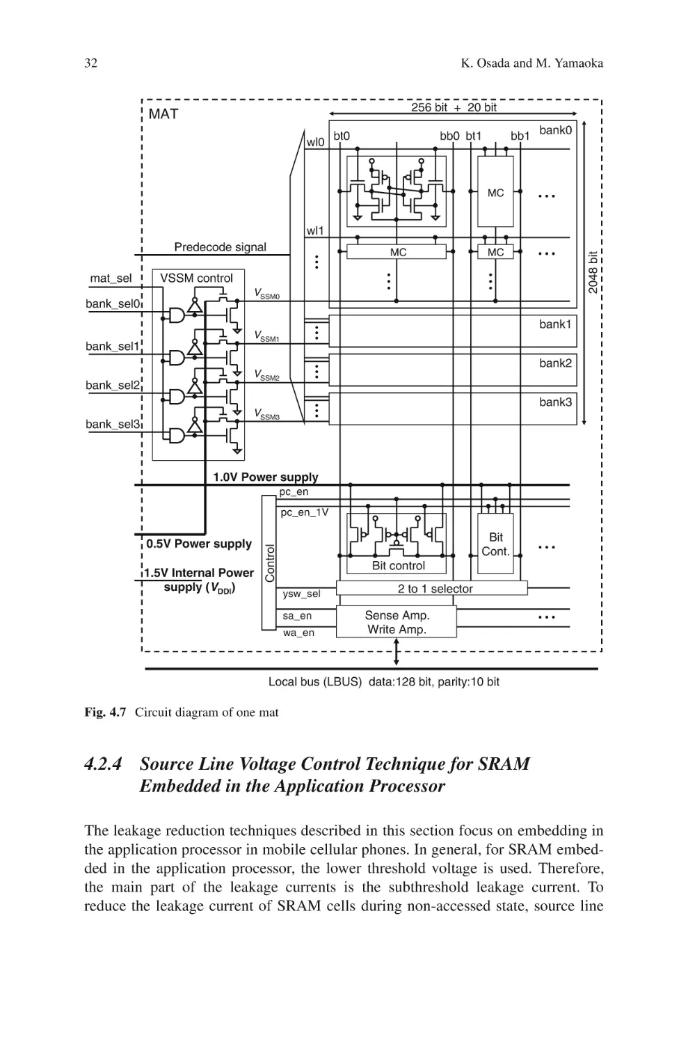 4.2.4 Source Line Voltage Control Technique for SRAM Embedded in the Application Processor