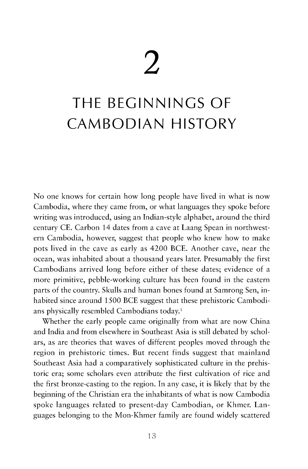 2. The Beginnings of Cambodian History